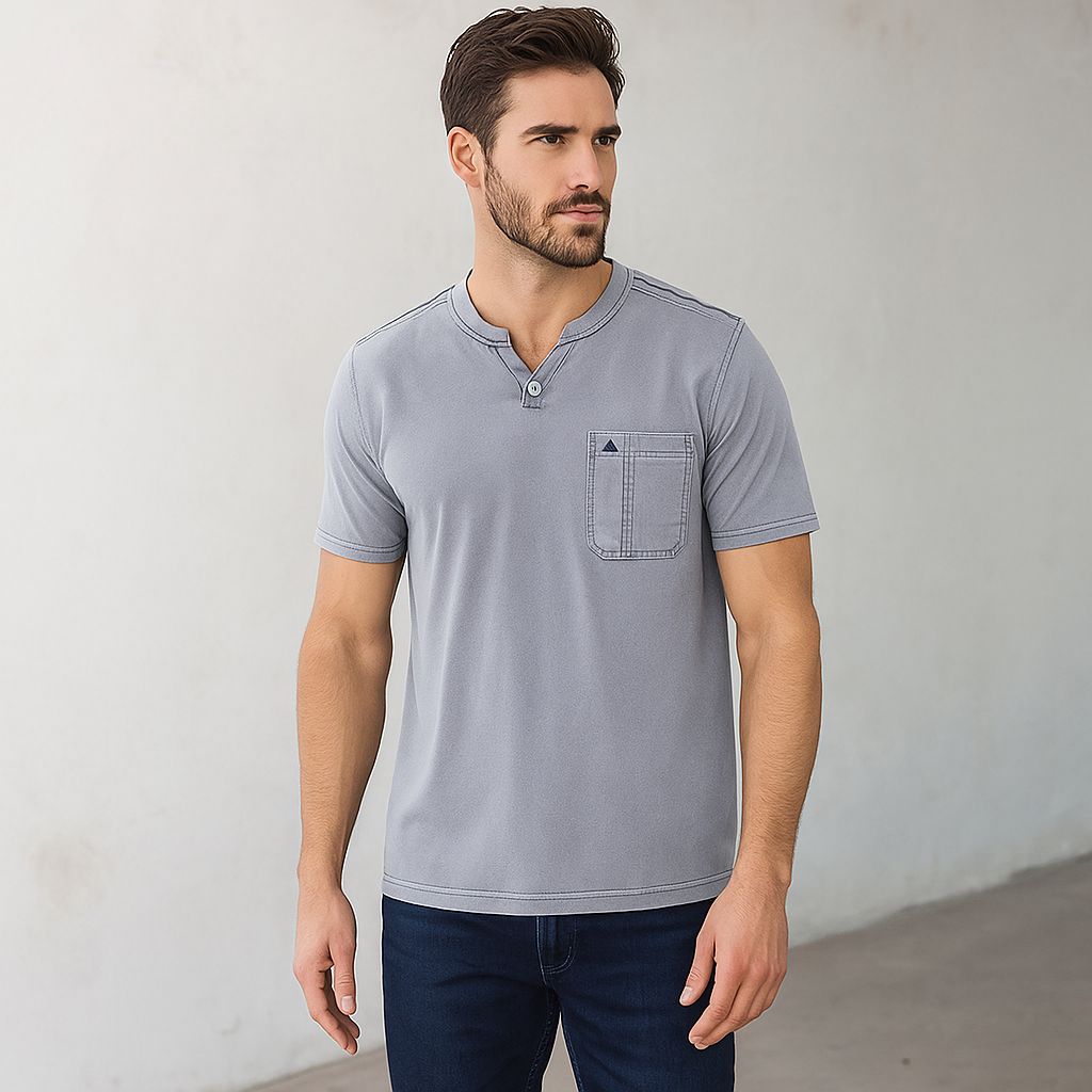 summer V-neck tee